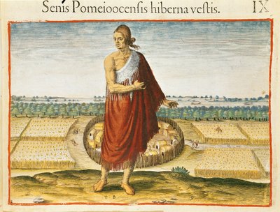 Ancien de Pomeiooc en vêtement d